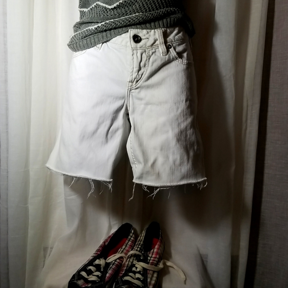 2For$15 -- Sz 29 Silver White Jean cutoffs